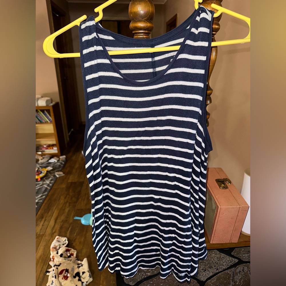 Blue/White Striped tank